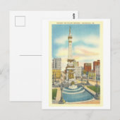 Monument Circle, Indianapolis, Indiana Briefkaart (Voorkant / Achterkant)