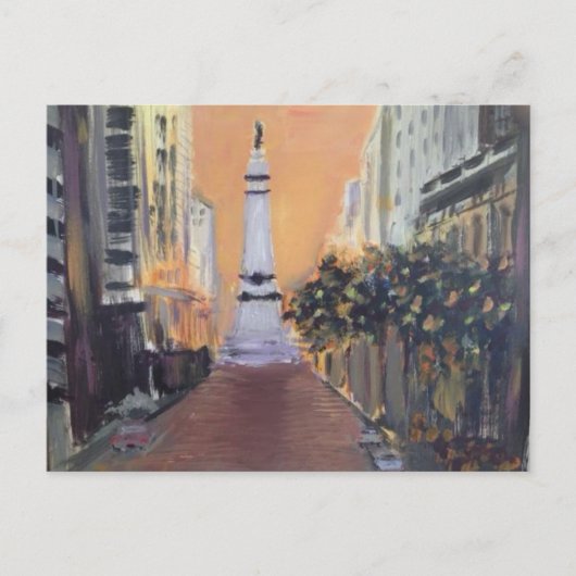Monument Circle - Indianapolis, Indiana Briefkaart (Voorkant)