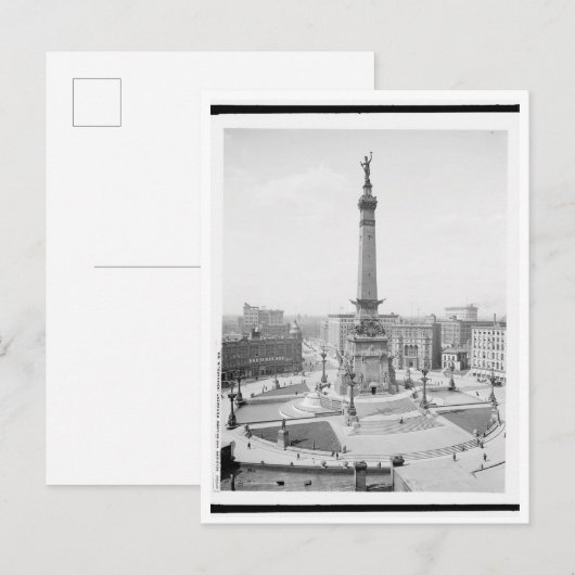 Monument Circle, Indianapolis, Indiana Briefkaart (Voorkant / Achterkant)