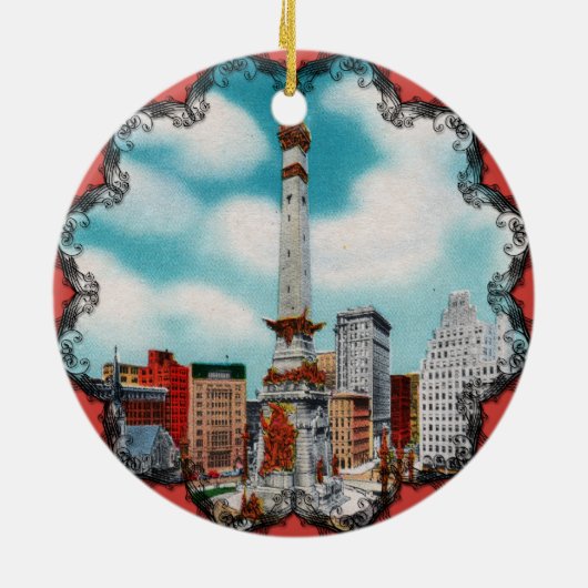 Monument Circle Victoriaans Ornament (Achterkant)