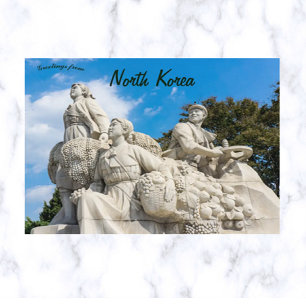 Monument in Juche Tower Pyongyang Noord-Korea Post Briefkaart