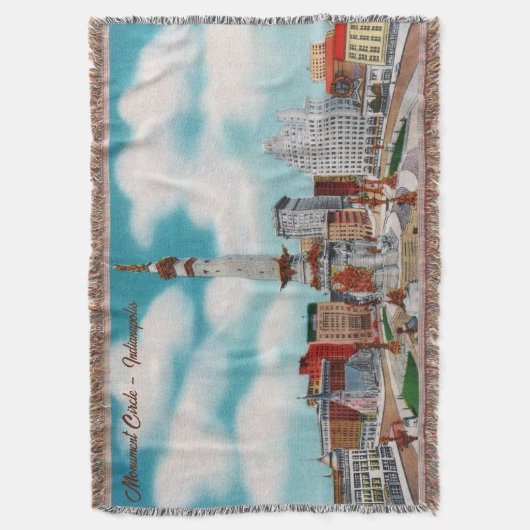  monument Indianapolis Throw Blanket Deken (Voorkant Verticaal)