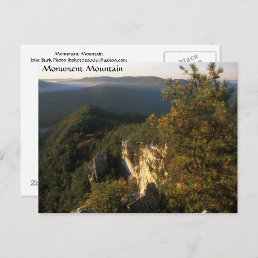 Monument Mountain Berkshires Massachusetts Briefkaart (Voorkant / Achterkant)