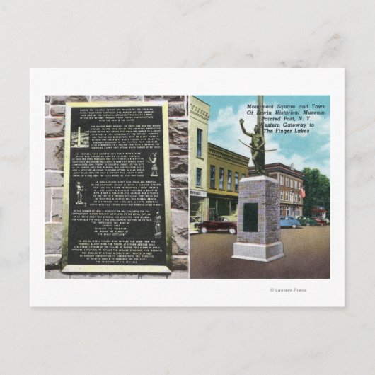 Monument-plein en historisch museum van Erwin Briefkaart (Voorkant)