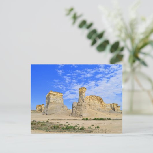 Monument Rocks in Kansas Briefkaart (Staand voorkant)