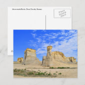 Monument Rocks in Kansas Briefkaart (Voorkant / Achterkant)
