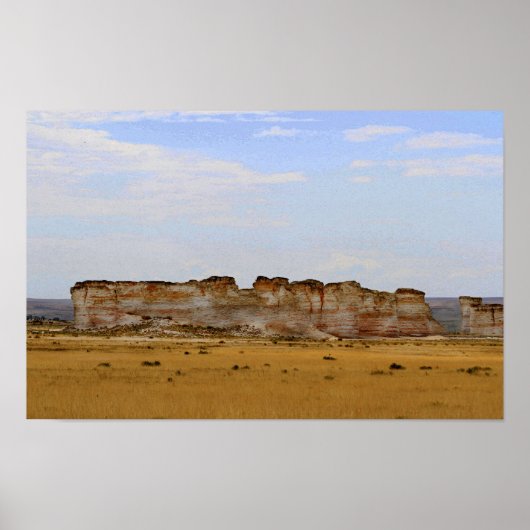 Monument Rocks in West-Kansas Poster (Voorkant)