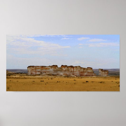 Monument Rocks in Westerne Kansas Poster (Voorkant)