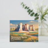Monument Rocks (Piramides) Kansas Briefkaart (Staand voorkant)