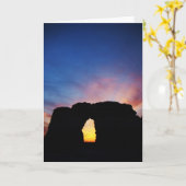 Monument Rocks Sunset Blank Wenskaart Kaart (Gele Bloem)