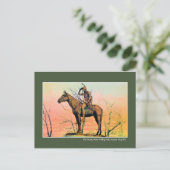 monument The Scout, Kansas City MO Briefkaart (Staand voorkant)