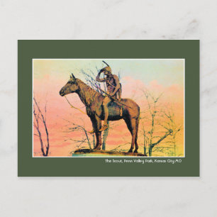  monument The Scout, Kansas City MO Briefkaart