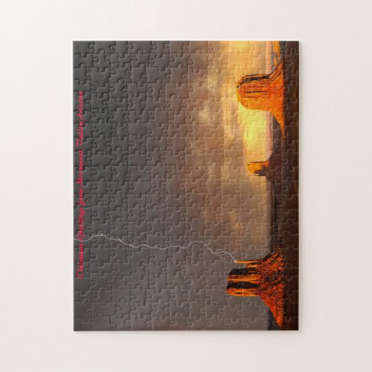 Monument Valley Arizona. Kerstgroeten Legpuzzel (Verticaal)