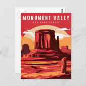 Monument Valley Arizona Paint Briefkaart (Voorkant / Achterkant)