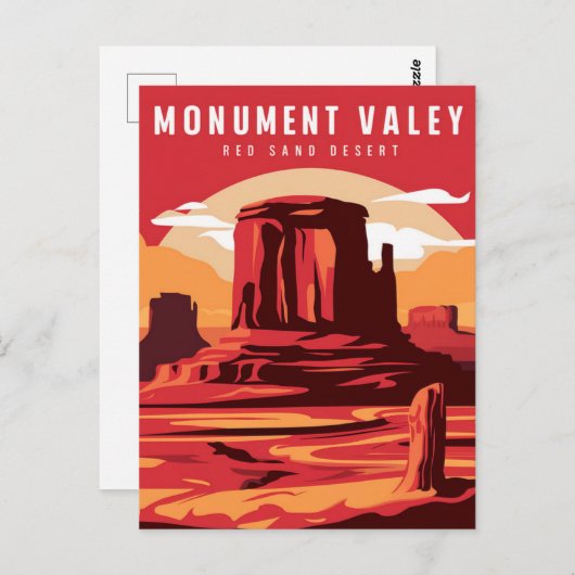 Monument Valley Arizona Paint Briefkaart (Voorkant / Achterkant)