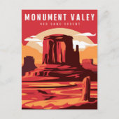 Monument Valley Arizona Paint Briefkaart (Voorkant)