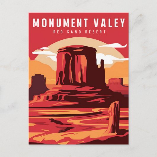Monument Valley Arizona Paint Briefkaart (Voorkant)