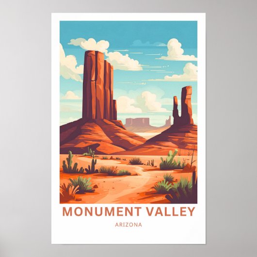 Monument Valley Arizona Reisprint Poster (Voorkant)