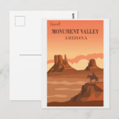  Monument Valley Arizona Travel Briefkaart (Voorkant / Achterkant)