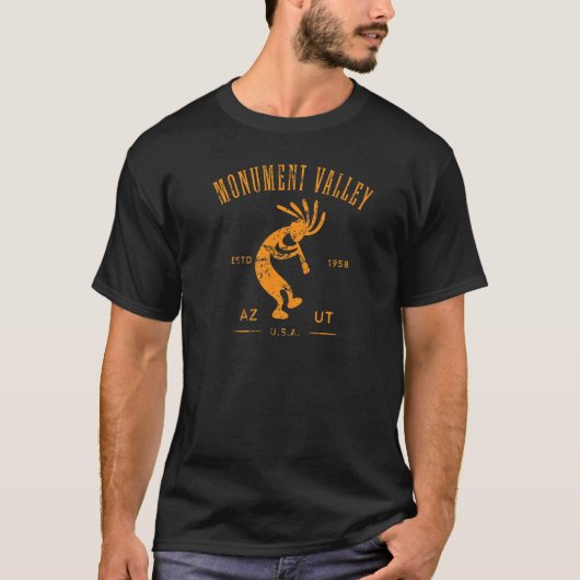 Monument Valley Arizona Utah Dancing Kokopelli Dis T-shirt (Voorkant)
