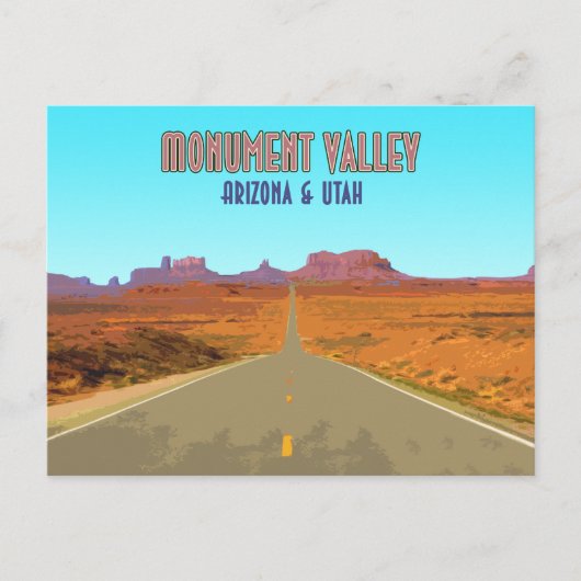 Monument Valley Arizona Utah Vintage Briefkaart (Voorkant)