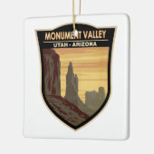Monument Valley Arizona Utah Vintage Keramisch Ornament (Links)