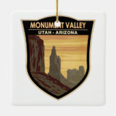 Monument Valley Arizona Utah Vintage Keramisch Ornament (Achterkant)