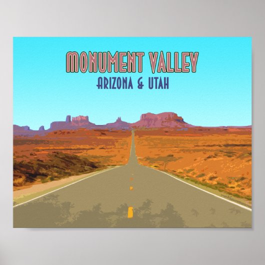 Monument Valley Arizona Utah Vintage Poster (Voorkant)