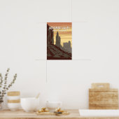 Monument Valley Arizona Utah Vintage Poster (Keuken)