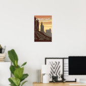Monument Valley Arizona Utah Vintage Poster (Thuiskantoor)
