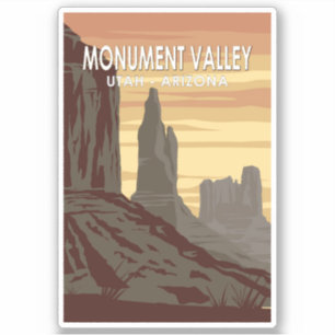 Monument Valley Arizona Utah Vintage Sticker