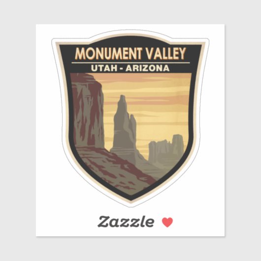 Monument Valley Arizona Utah Vintage Sticker (Vel)