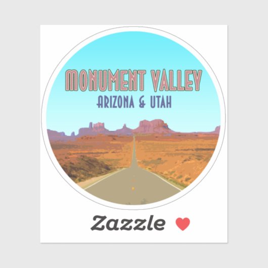 Monument Valley Arizona Utah Vintage Sticker (Vel)