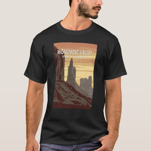 Monument Valley Arizona Utah Vintage T-shirt (Voorkant)
