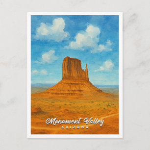 Monument Valley AZ Desert View Watercolor Feestdagenkaart