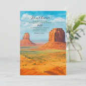 Monument Valley AZ Woestijn Trouw Uitnodiging (Staand voorkant)