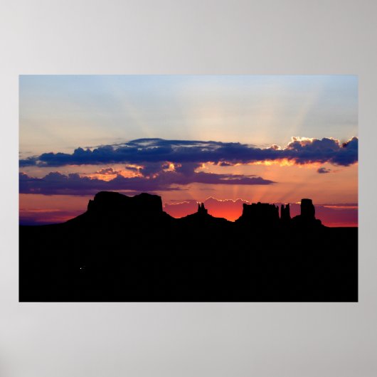 Monument Valley bij Sunrise Poster (Voorkant)