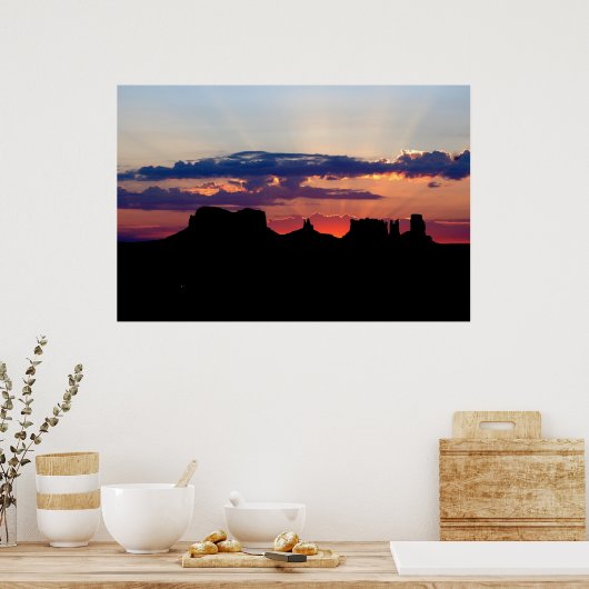 Monument Valley bij Sunrise Poster (Keuken)