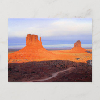 Monument Valley bij zonsondergang Briefkaart