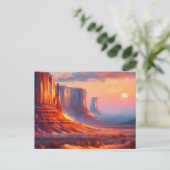Monument Valley bij zonsondergang, Briefkaart (Staand voorkant)