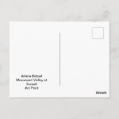 Monument Valley bij zonsondergang, Briefkaart (Achterkant)