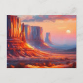 Monument Valley bij zonsondergang, Briefkaart (Voorkant)