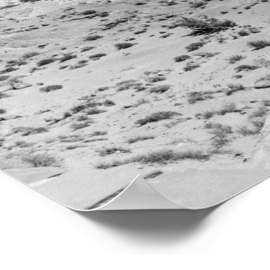 Monument Valley Black en White Panoramic Poster (Hoek)