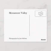 Monument Valley Briefkaart (Achterkant)