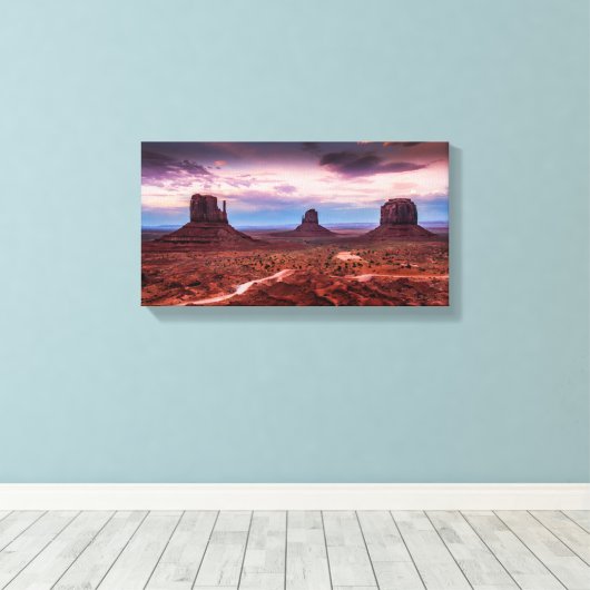 Monument Valley Canvas Afdruk (Insitu (Houten vloer))