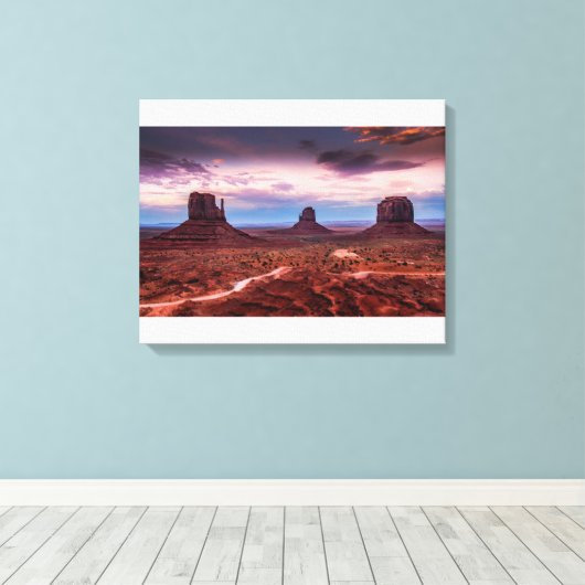 Monument Valley Canvas Afdruk (Insitu (Houten vloer))