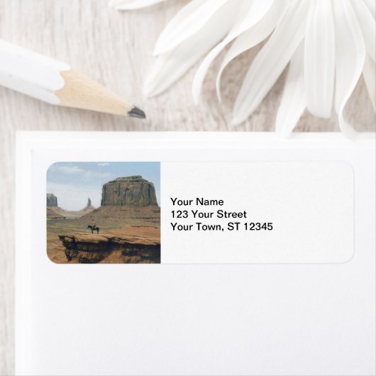 Monument Valley Cowboy Etiket (Insitu)