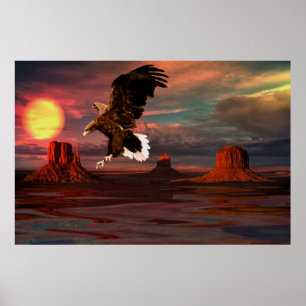 Monument - Valley-Eagle-Set-1 Poster