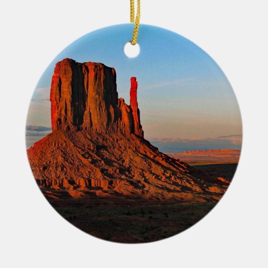 Monument Valley Kerstmis Keramisch Ornament (Voorkant)