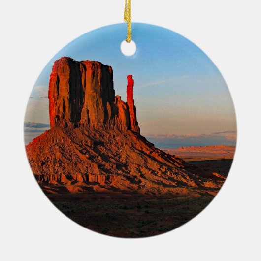 Monument Valley Kerstmis Keramisch Ornament (Achterkant)